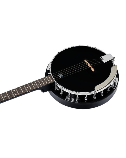 Ortega OBJ250-SBK Raven Series Banjo 5 String - Mahogany Black + Bag