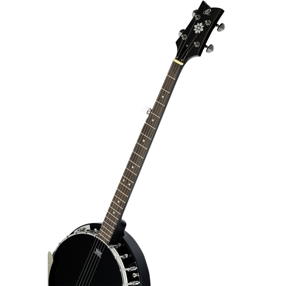 Ortega OBJ250-SBK Raven Series Banjo 5 String - Mahogany Black + Bag