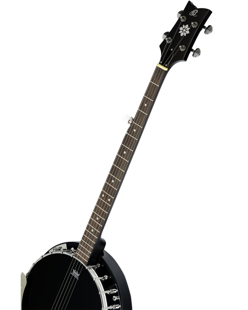 Ortega OBJ250-SBK Raven Series Banjo 5 String - Mahogany Black + Bag