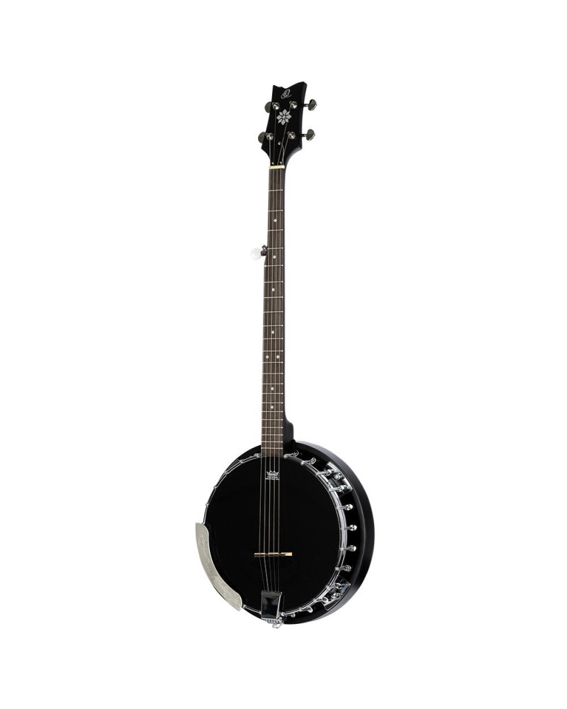 Ortega OBJ250-SBK Raven Series Banjo 5 String - Mahogany Black + Bag
