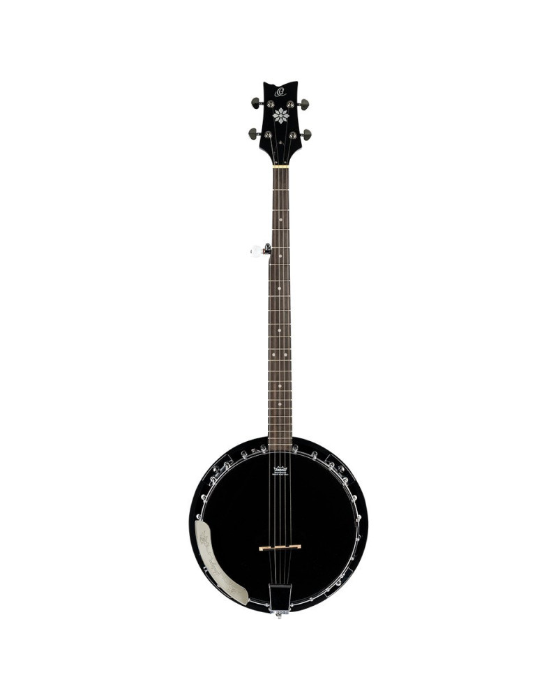 Ortega OBJ250-SBK Raven Series Banjo 5 String - Mahogany Black + Bag