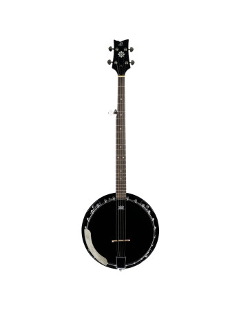 Ortega OBJ250-SBK Raven Series Banjo 5 String - Mahogany Black + Bag