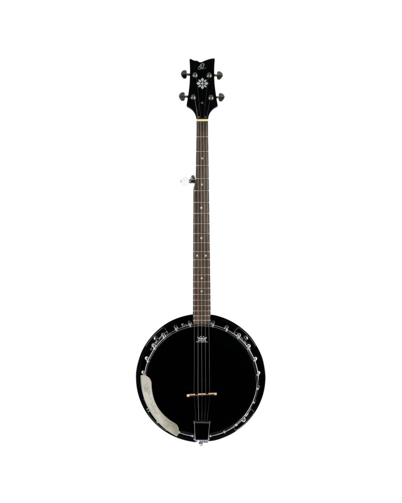 Ortega OBJ250-SBK Raven Series Banjo 5 String - Mahogany Black + Bag