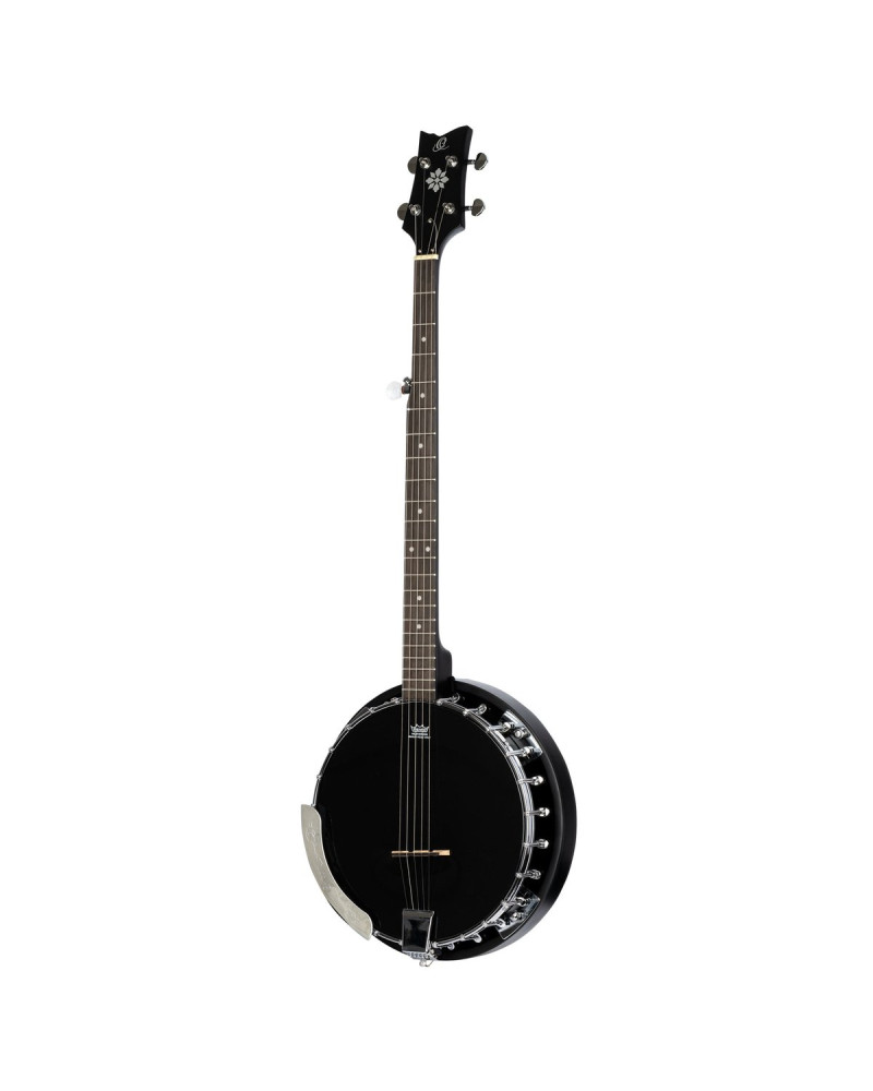 Ortega OBJ250-SBK Raven Series Banjo 5 String - Mahogany Black + Bag