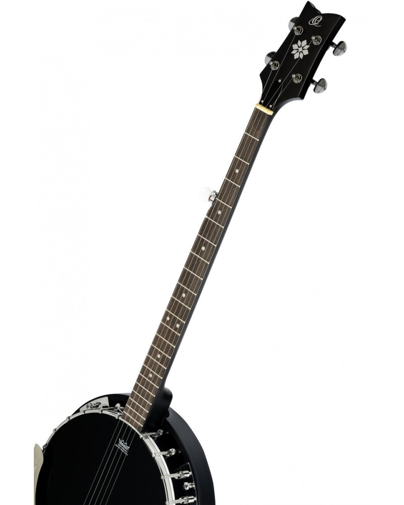 Ortega OBJ250-SBK Raven Series Banjo 5 String - Mahogany Black + Bag