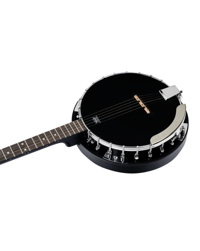 Ortega OBJ250-SBK Raven Series Banjo 5 String - Mahogany Black + Bag