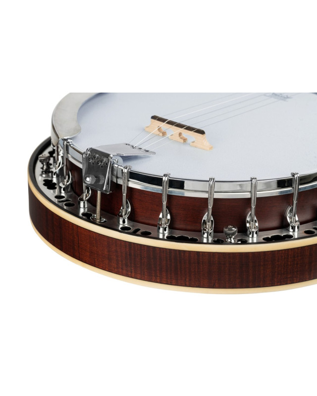 Ortega OBJ300-WB Americana Series Banjo 5 String - Open Back / Mahogany Satin Whiskey Burst