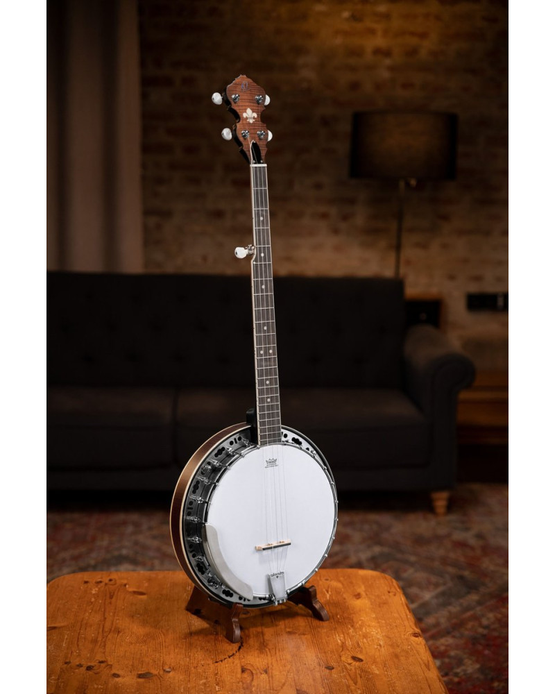 Ortega OBJ300-WB Americana Series Banjo 5 String - Open Back / Mahogany Satin Whiskey Burst