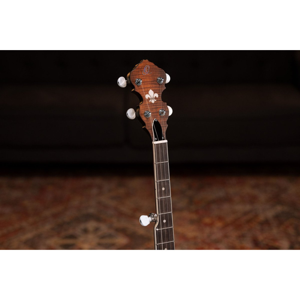 Ortega OBJ300-WB Americana Series Banjo 5 String - Open Back / Mahogany Satin Whiskey Burst