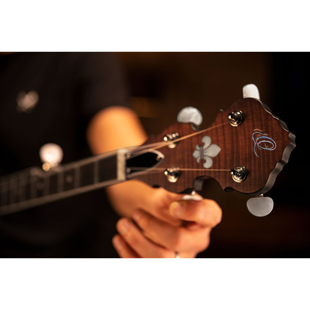 Ortega OBJ300-WB Americana Series Banjo 5 String - Open Back / Mahogany Satin Whiskey Burst