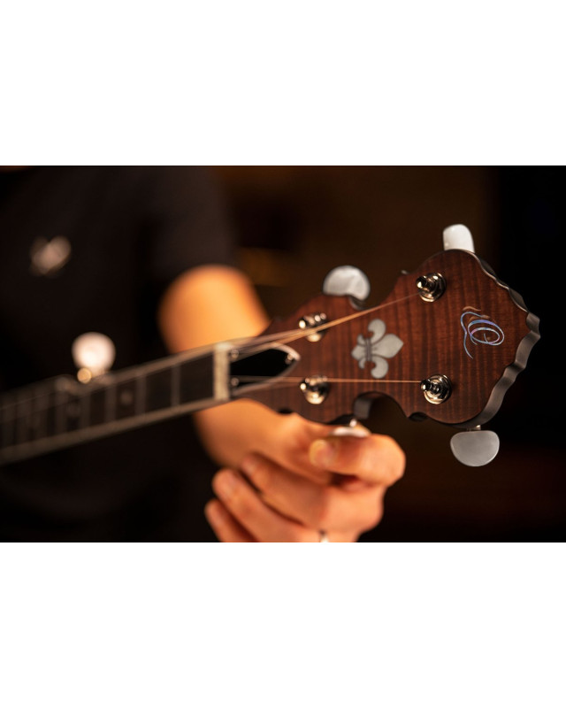 Ortega OBJ300-WB Americana Series Banjo 5 String - Open Back / Mahogany Satin Whiskey Burst