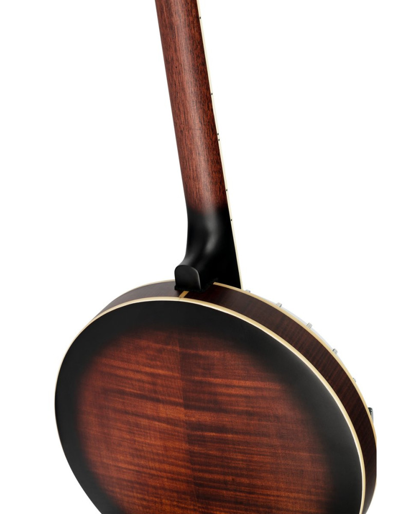 Ortega OBJ300-WB Americana Series Banjo 5 String - Open Back / Mahogany Satin Whiskey Burst