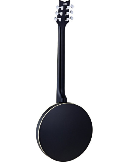 Ortega OBJ350/6-SBK Raven Series Banjo 6 String - Mahogany Black + Bag