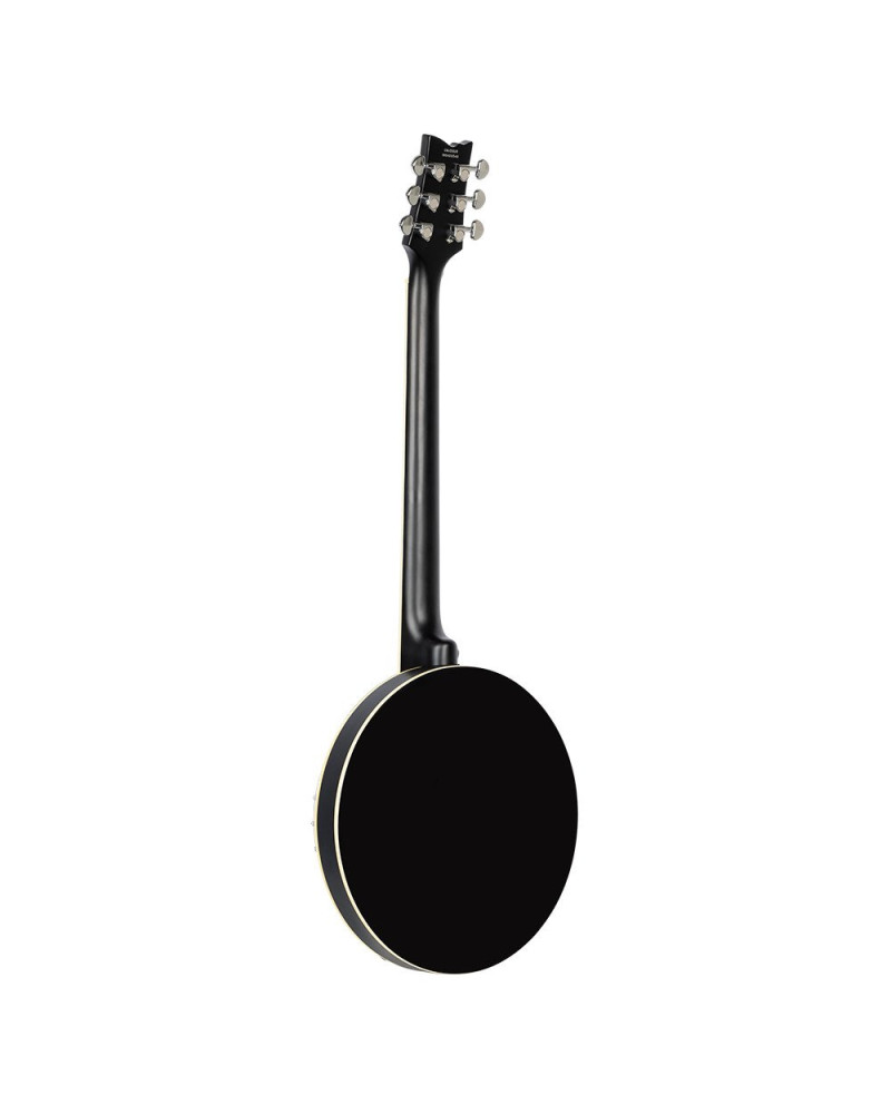 Ortega OBJ350/6-SBK Raven Series Banjo 6 String - Mahogany Black + Bag