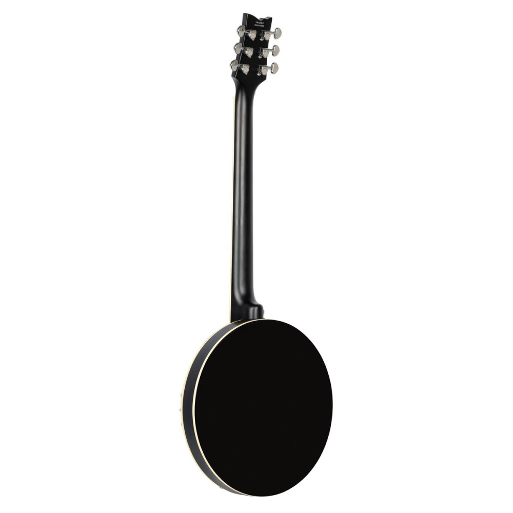 Ortega OBJ350/6-SBK Raven Series Banjo 6 String - Mahogany Black + Bag
