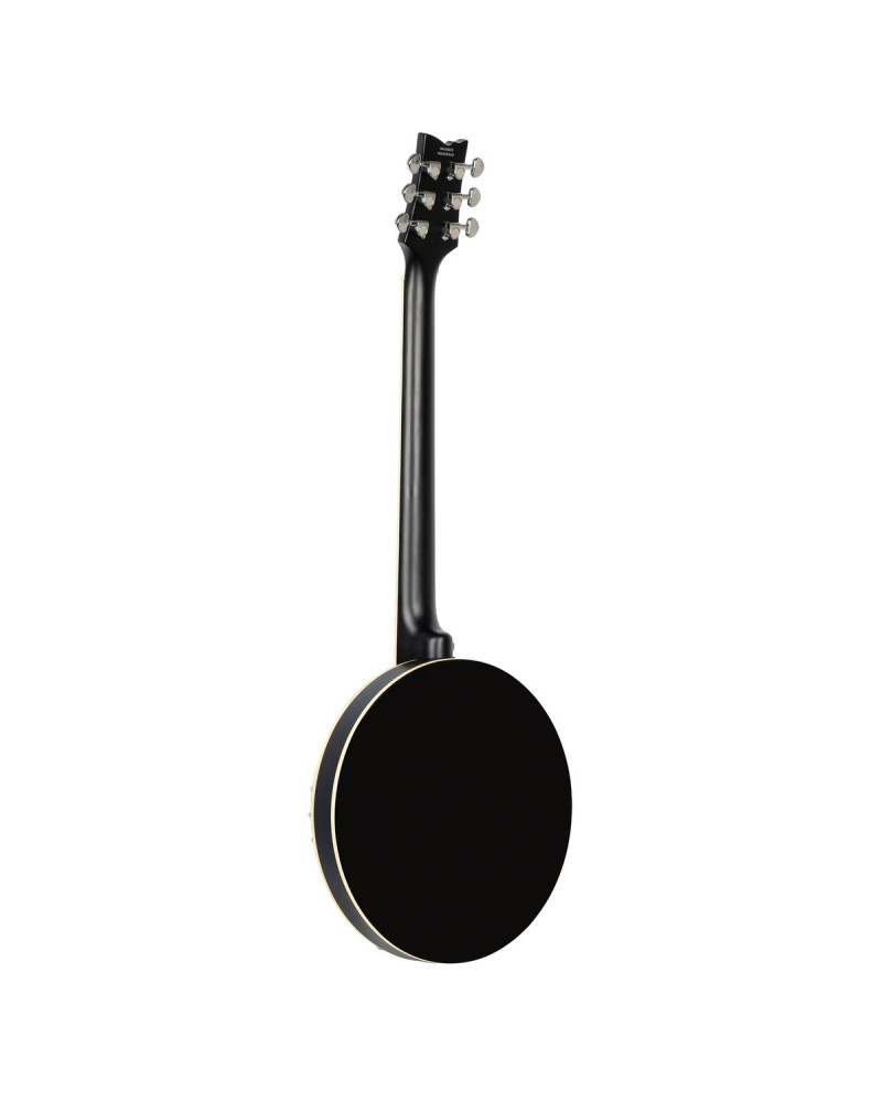 Ortega OBJ350/6-SBK Raven Series Banjo 6 String - Mahogany Black + Bag