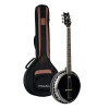 Ortega OBJ350/6-SBK Raven Series Banjo 6 String - Mahogany Black + Bag