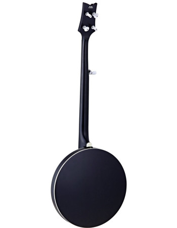 Ortega OBJ450-SBK Raven Series Banjo 5 String - Mahogany Black + Bag