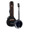 Ortega OBJ450-SBK Raven Series Banjo 5 String - Mahogany Black + Bag