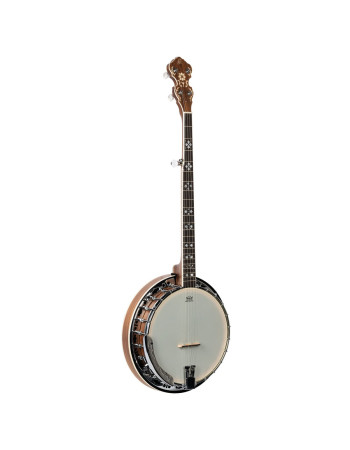 Ortega OBJ550W-SNT Falcon Series Banjo 5 String - Burl Walnut Natural + Bag