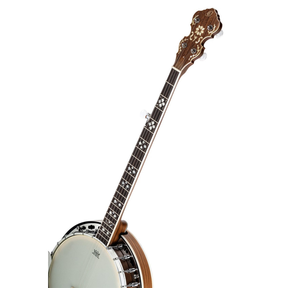 Ortega OBJ550W-SNT Falcon Series Banjo 5 String - Burl Walnut Natural + Bag