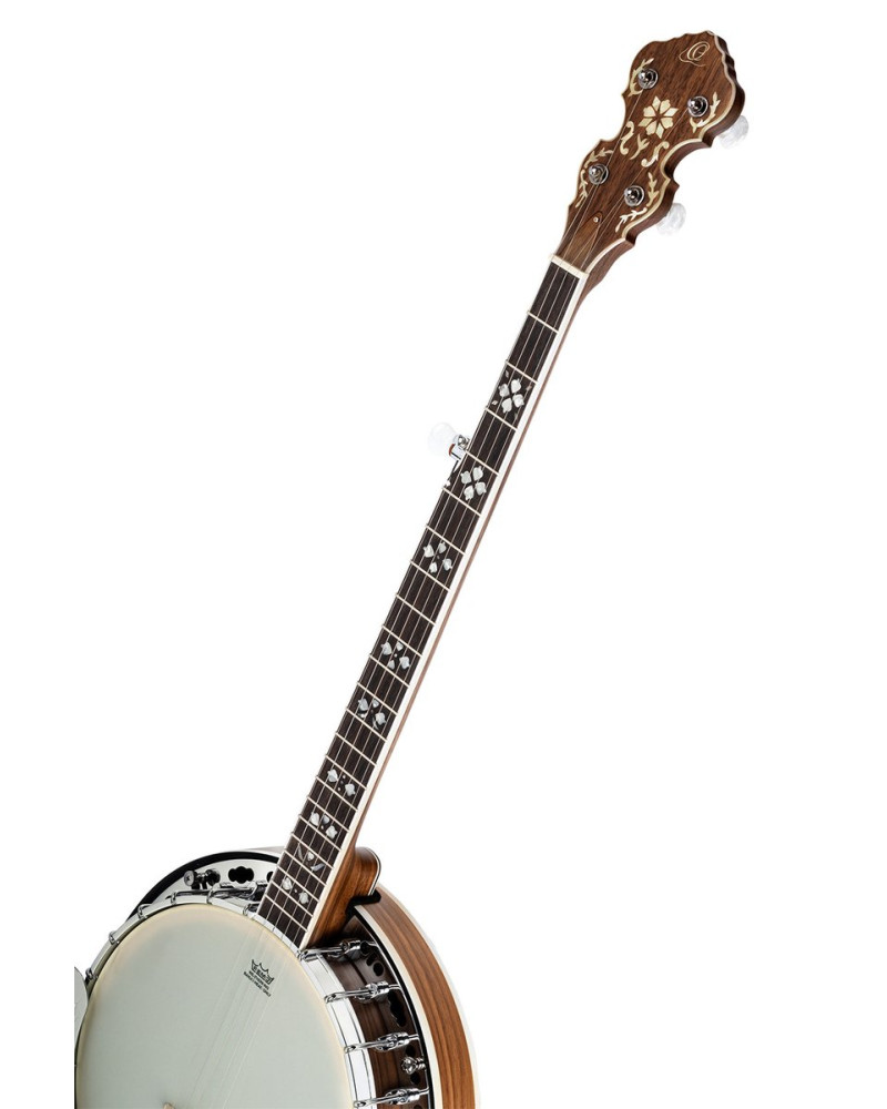 Ortega OBJ550W-SNT Falcon Series Banjo 5 String - Burl Walnut Natural + Bag