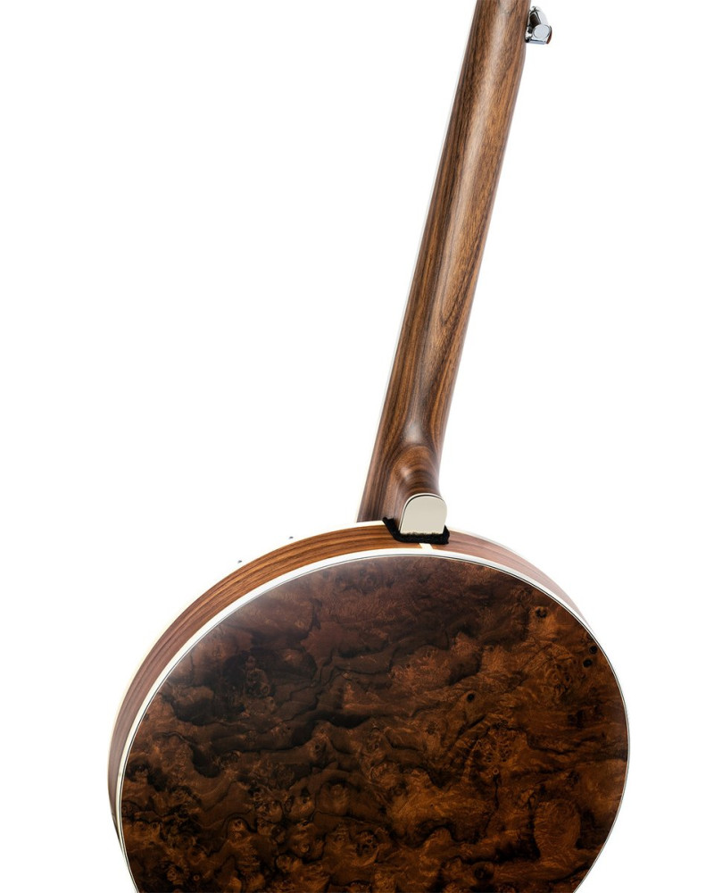 Ortega OBJ550W-SNT Falcon Series Banjo 5 String - Burl Walnut Natural + Bag