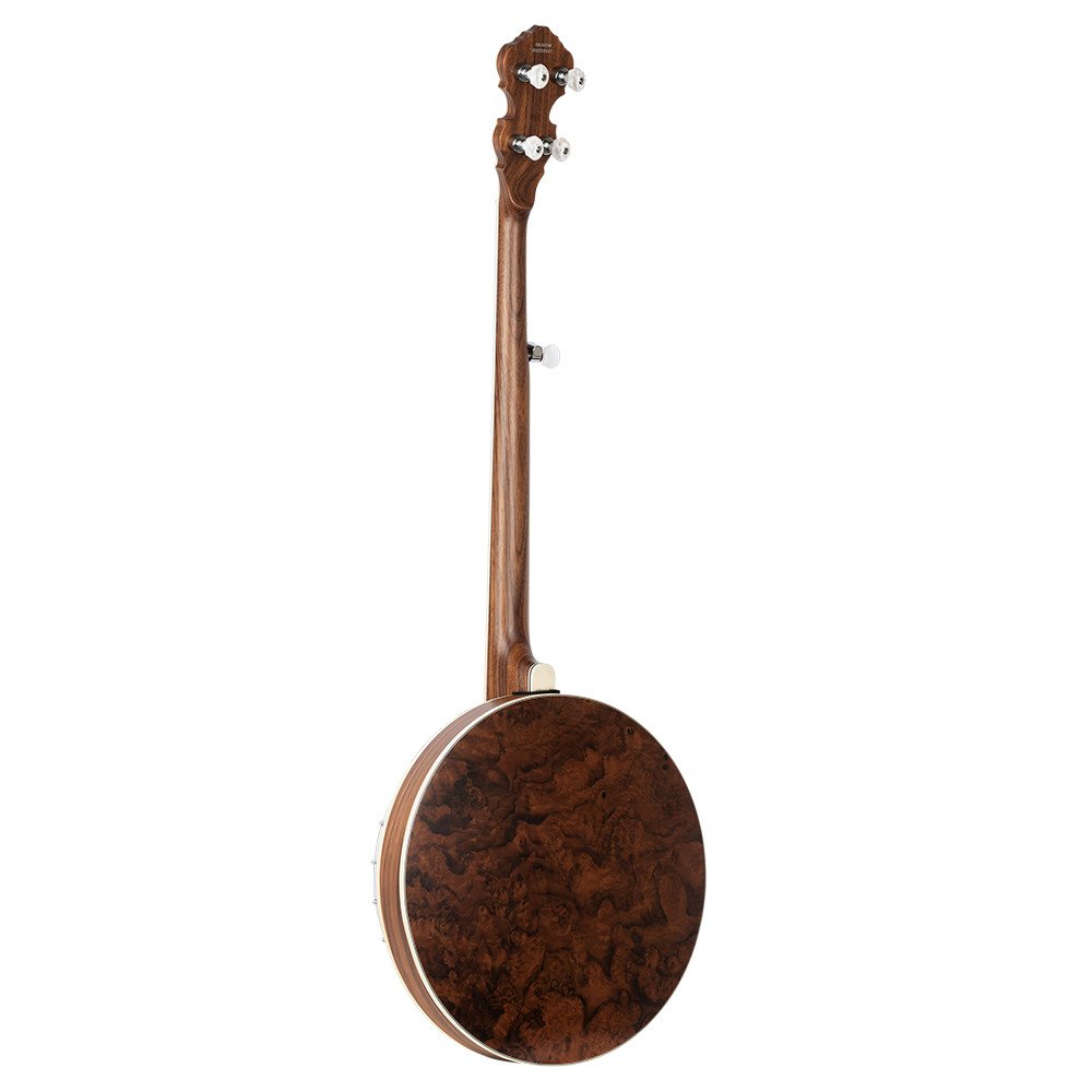 Ortega OBJ550W-SNT Falcon Series Banjo 5 String - Burl Walnut Natural + Bag