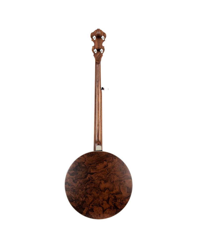 Ortega OBJ550W-SNT Falcon Series Banjo 5 String - Burl Walnut Natural + Bag