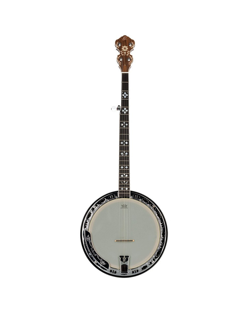 Ortega OBJ550W-SNT Falcon Series Banjo 5 String - Burl Walnut Natural + Bag