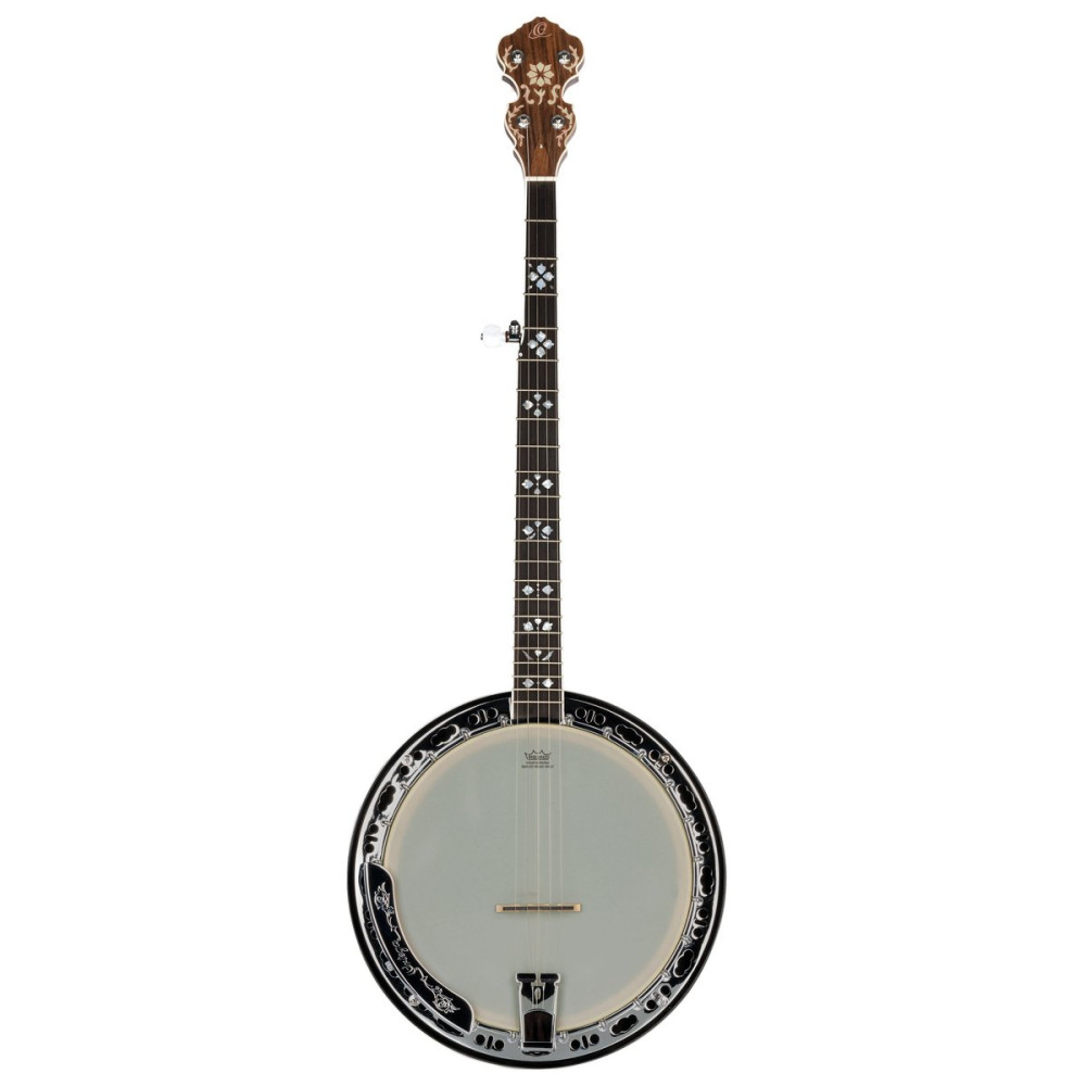 Ortega OBJ550W-SNT Falcon Series Banjo 5 String - Burl Walnut Natural + Bag