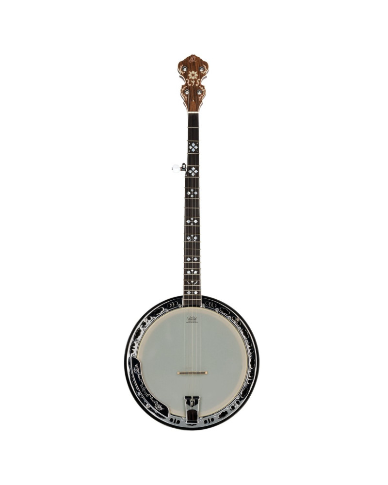 Ortega OBJ550W-SNT Falcon Series Banjo 5 String - Burl Walnut Natural + Bag