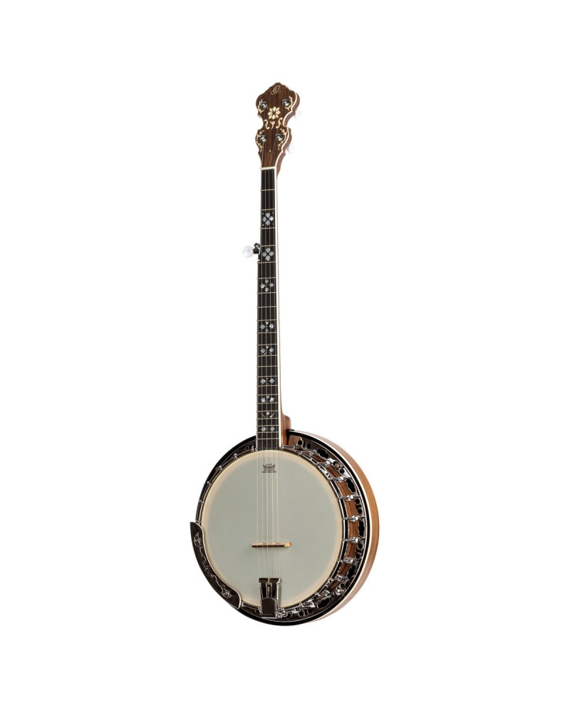 Ortega OBJ550W-SNT Falcon Series Banjo 5 String - Burl Walnut Natural + Bag