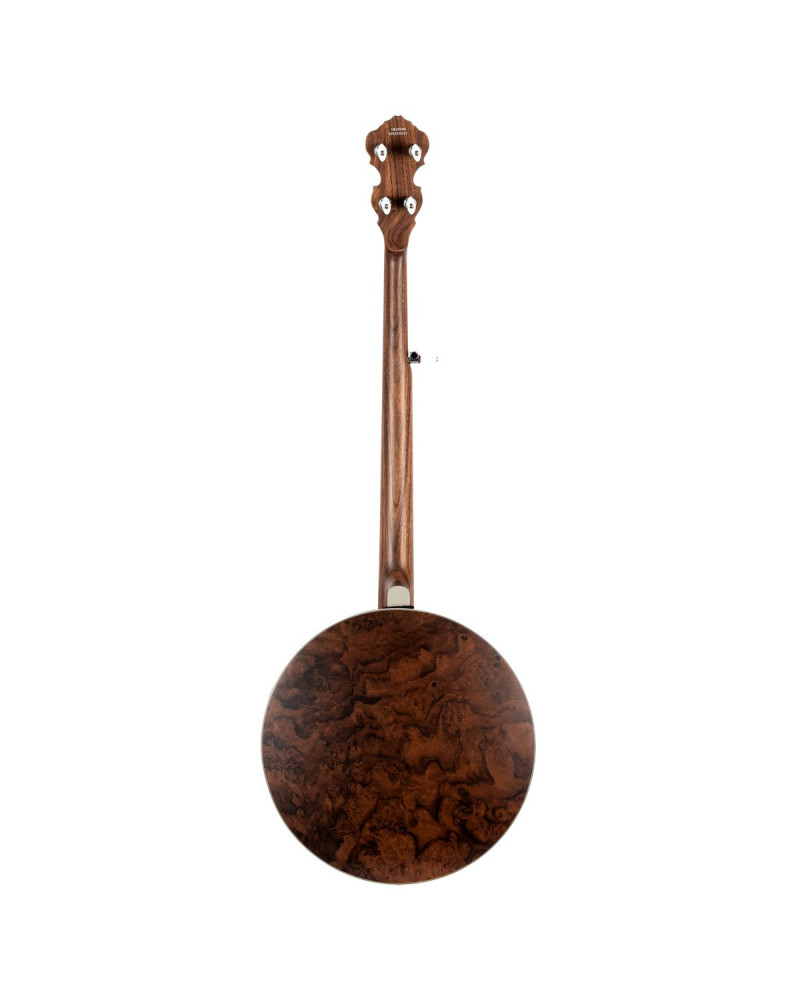 Ortega OBJ550W-SNT Falcon Series Banjo 5 String - Burl Walnut Natural + Bag