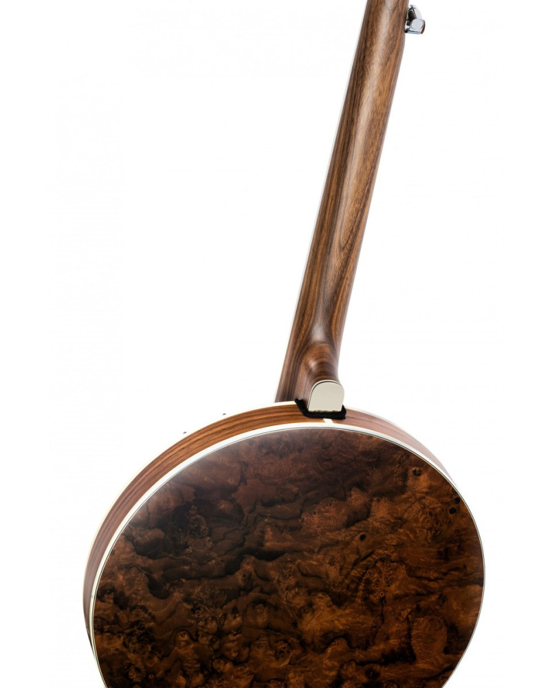 Ortega OBJ550W-SNT Falcon Series Banjo 5 String - Burl Walnut Natural + Bag