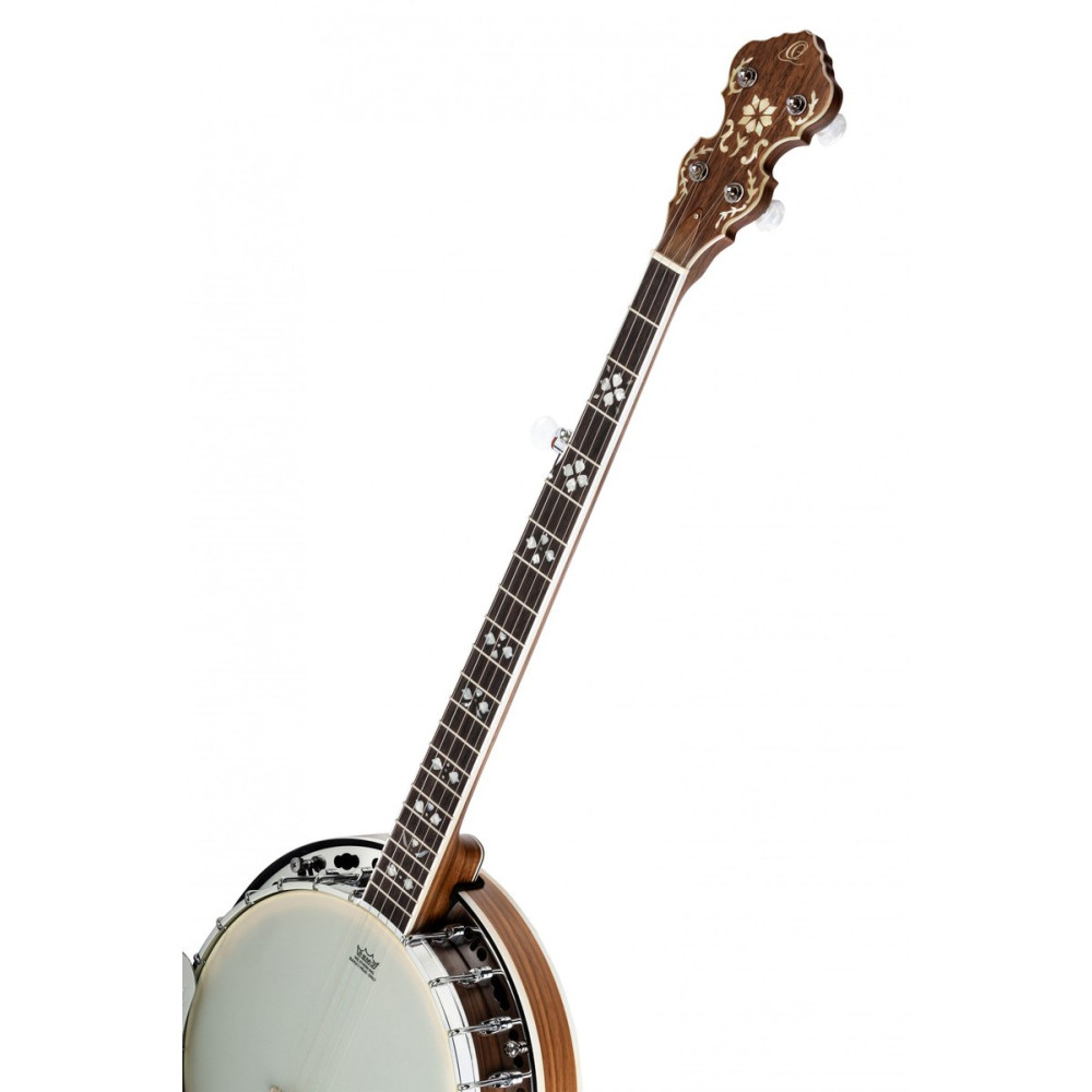 Ortega OBJ550W-SNT Falcon Series Banjo 5 String - Burl Walnut Natural + Bag
