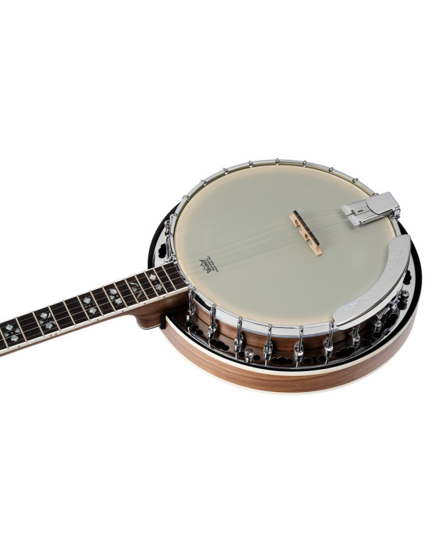 Ortega OBJ550W-SNT Falcon Series Banjo 5 String - Burl Walnut Natural + Bag