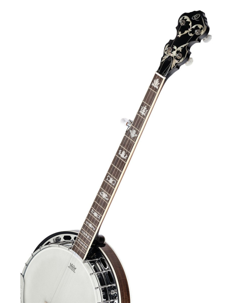 Ortega OBJ750-MA Falcon Series Banjo 5 String - Flamed Maple Natural + Bag