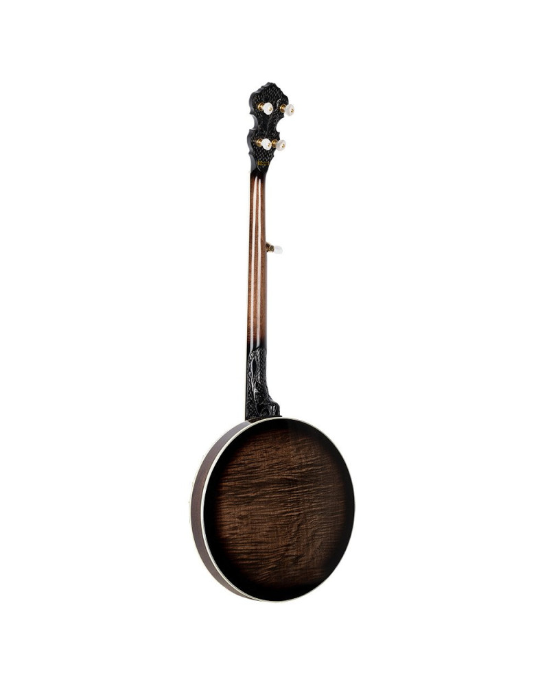 Ortega OBJ850-MA Falcon Series Banjo 5 String - Flamed Maple Natural + Bag