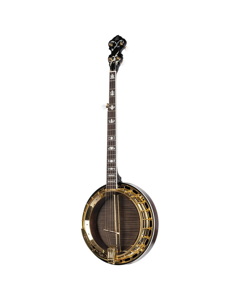 Ortega OBJ850-MA Falcon Series Banjo 5 String - Flamed Maple Natural + Bag