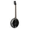 Ortega OBJE350/6-SBK Raven Series Banjo 6 String - Mahogany Black + Bag