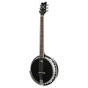Ortega OBJE350/6-SBK Raven Series Banjo 6 String - Mahogany Black + Bag
