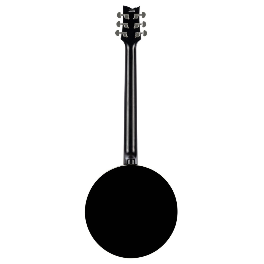 Ortega OBJE350/6-SBK Raven Series Banjo 6 String - Mahogany Black + Bag