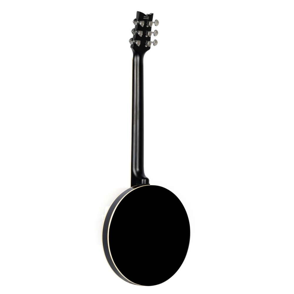 Ortega OBJE350/6-SBK Raven Series Banjo 6 String - Mahogany Black + Bag