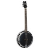 Ortega OBJE356-SBK-L Raven Series Banjo 6 String Lefty - Mahogany Black + Bag
