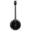 Ortega OBJE356-SBK-L Raven Series Banjo 6 String Lefty - Mahogany Black + Bag
