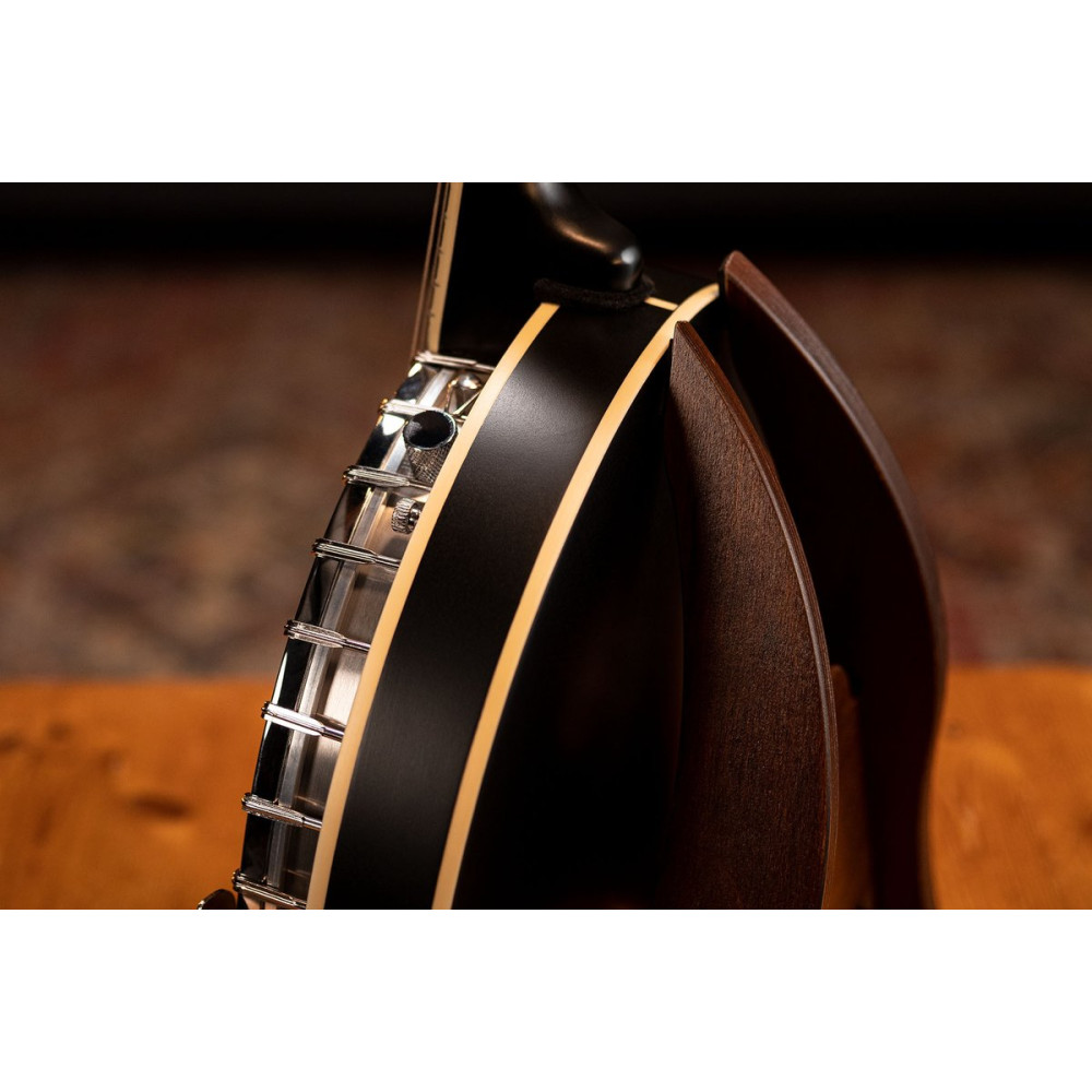 Ortega OBJE356-SBK-L Raven Series Banjo 6 String Lefty - Mahogany Black + Bag
