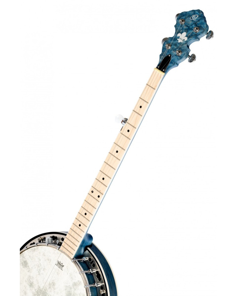 Ortega OBJE400TBL Falcon Series Banjo 5 String - Maple Blue + Bag
