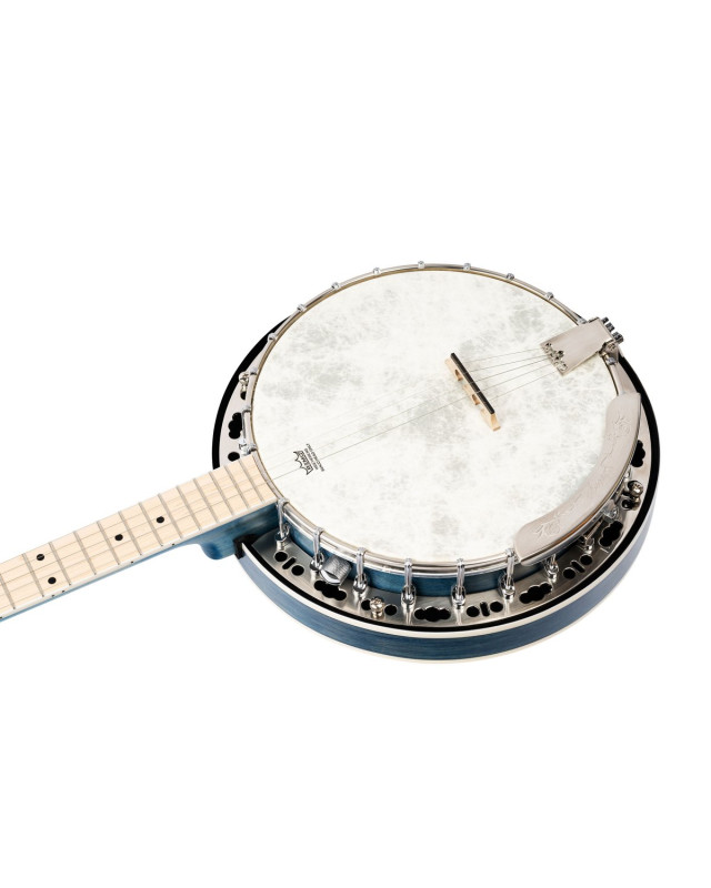 Ortega OBJE400TBL Falcon Series Banjo 5 String - Maple Blue + Bag