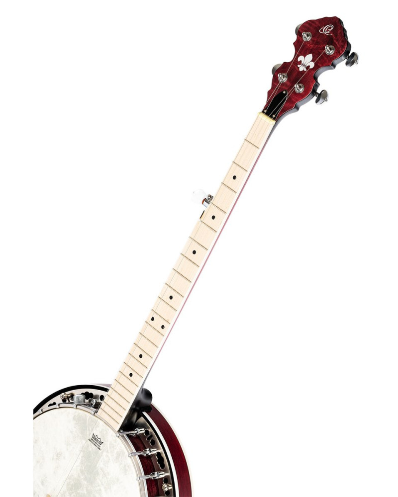 Ortega OBJE400TFR Falcon Series Banjo 5 String - Maple Fire Red + Bag